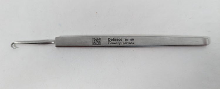 Delasco SH-105M Dextra O'Connor Skin Hook 4.75 in Straight Hook, 3mm Dia. Single, Sharp