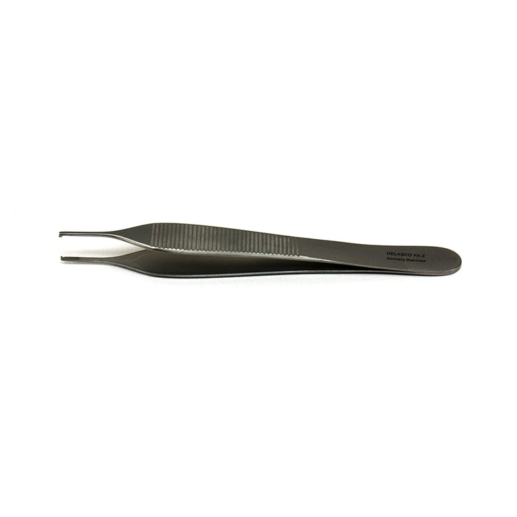 Delasco FA-2 Adson Forceps 4.75 in Straight 1.5mm 1x2 Teeth