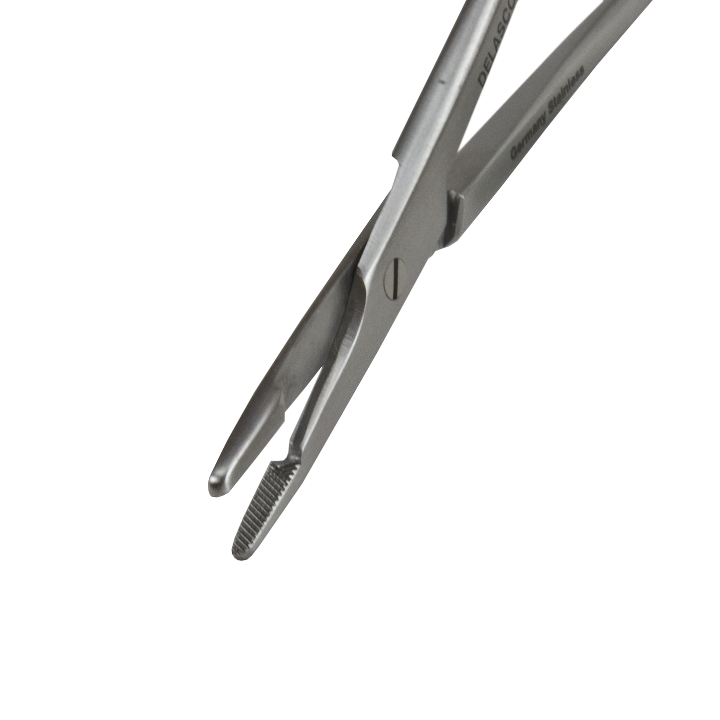 Delasco OHS-12 Olsen-Hegar Needle Holder/Scissors 4.75 in Straight 1.5mm Serrated