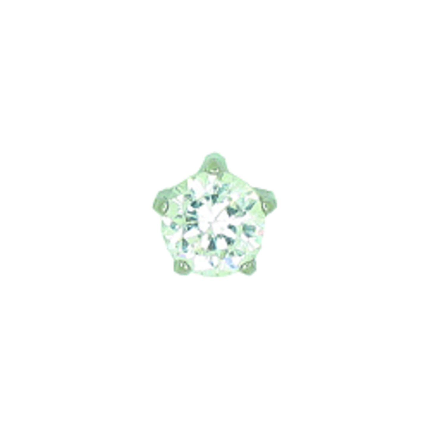 MediSystem Ear Piercing Studs, Cubic Zirconia, Stainless, Tiffany Mount, 12 Pairs