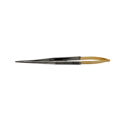 Castroviejo Needle Holder 7 in, STR W/lock, Serrated, TC