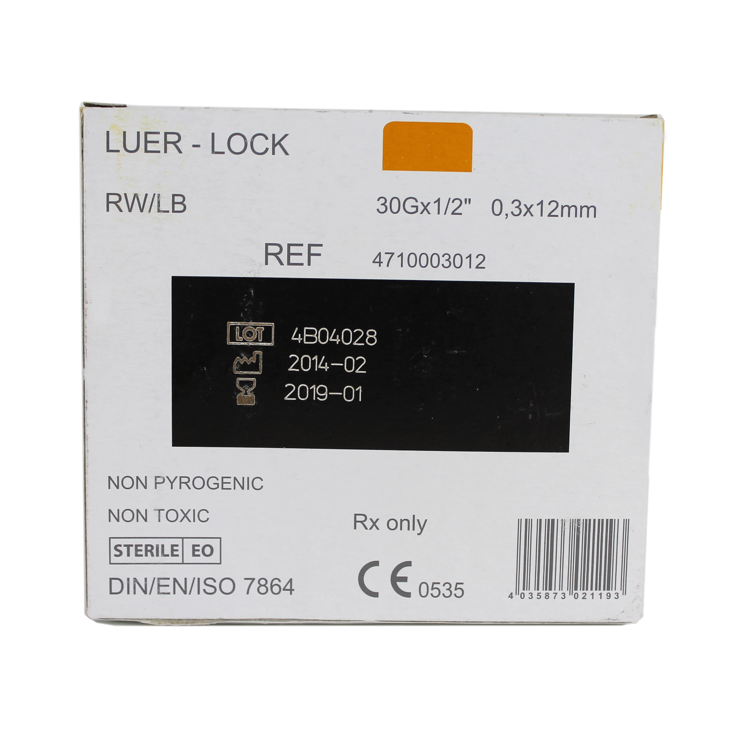 HWS 4710003012 Henke-Ject 30 G x 1/2" Hypodermic Needle