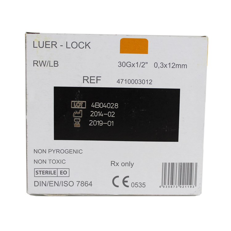 HWS 4710003012 Henke-Ject 30 G x 1/2" Hypodermic Needle