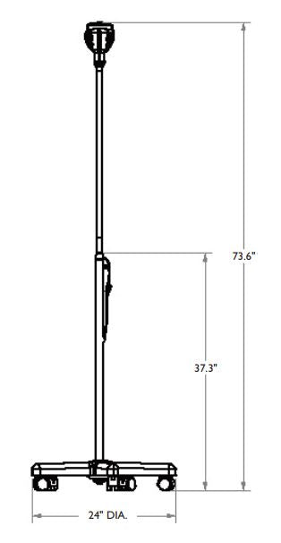 Burton LE 50® LED Task Light, Mobile Floor Stand