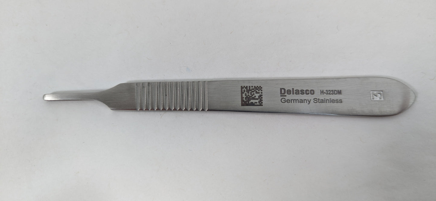 Delasco H-323DM Dextra #3 Scalpel Handle with Metric Ruler, Fits #10-15