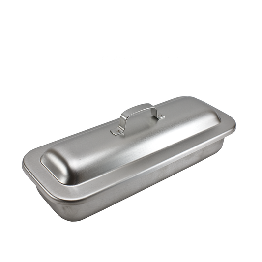 Stainless Steel Cover & Tray, 8 3/4" L x 3 1/4" W x 1 1/2" D
