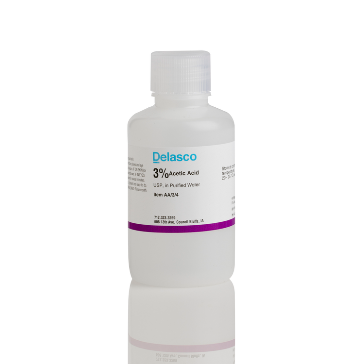 Delasco AA/3/4 Acetic Acid 3% 4 oz