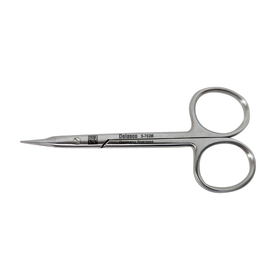 Delasco S-702M Dextra Gradle Scissors 3 3/4", Slightly Curved, Sharp/Sharp Tips