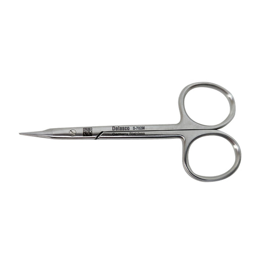 Delasco S-702M Dextra Gradle Scissors 3 3/4", Slightly Curved, Sharp/Sharp Tips