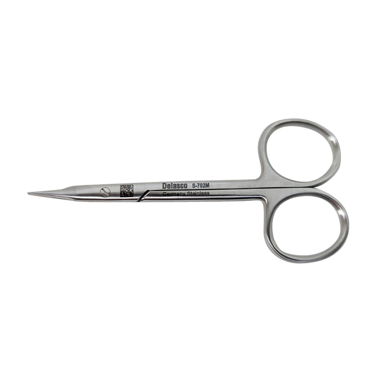 Delasco S-702M Dextra Gradle Scissors 3 3/4", Slightly Curved, Sharp/Sharp Tips