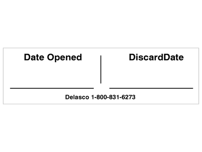 Delasco OD Opened Date and Discard Date Labels, Roll of 250