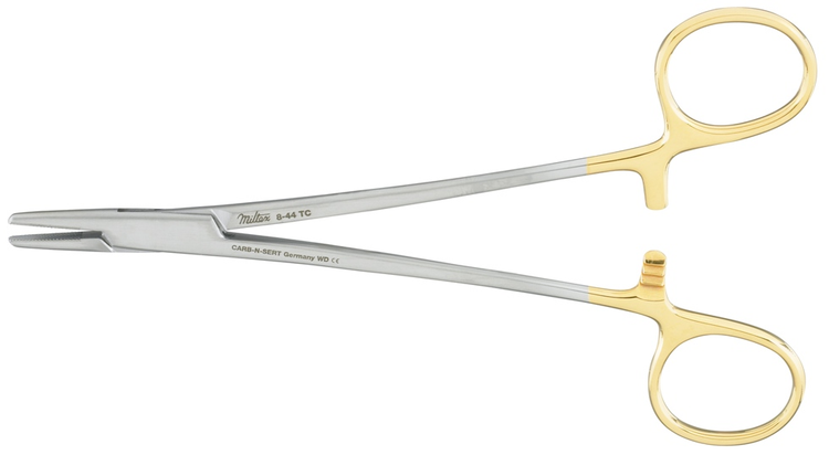 Miltex Mayo-Hegar Needle Holder 6 1/4 in Straight Serrated Tungsten Carbide