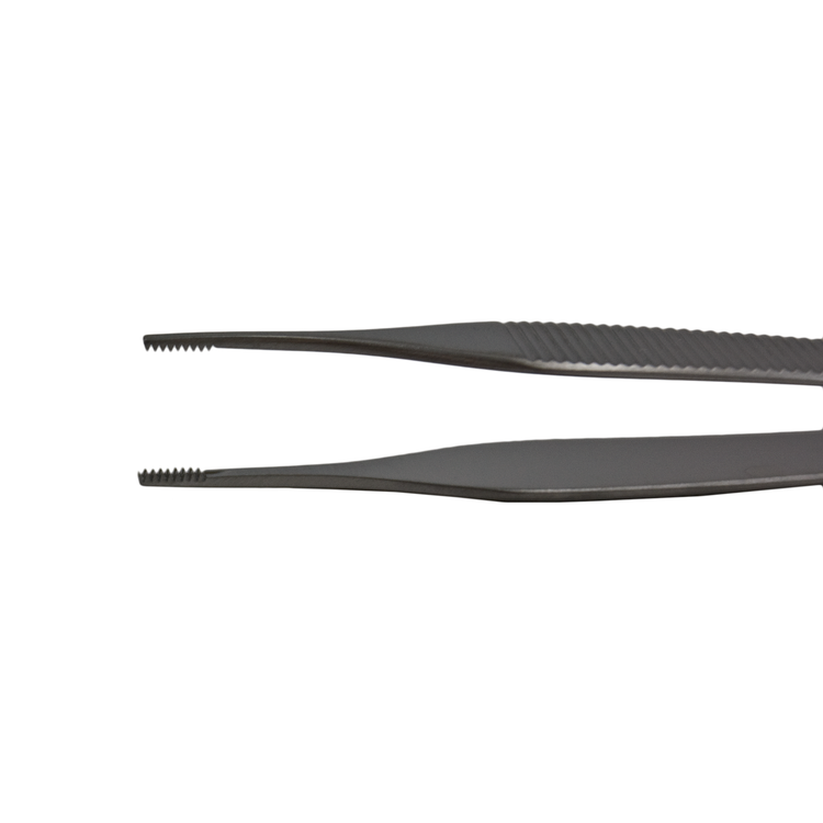 Delasco FA-4 Brown-Adsen Forceps 4.75 in Straight 2mm 7x7 Teeth
