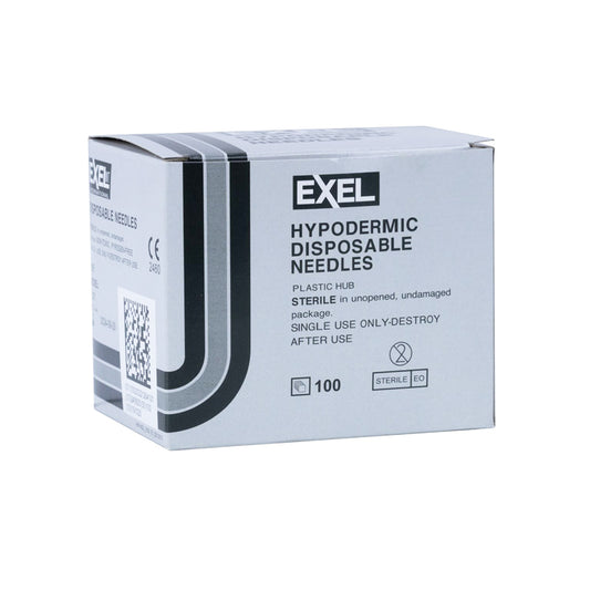 Exel 26412 22G x 1 1/2 in. Hypodermic Needle with Plastic Hub, Box of 100