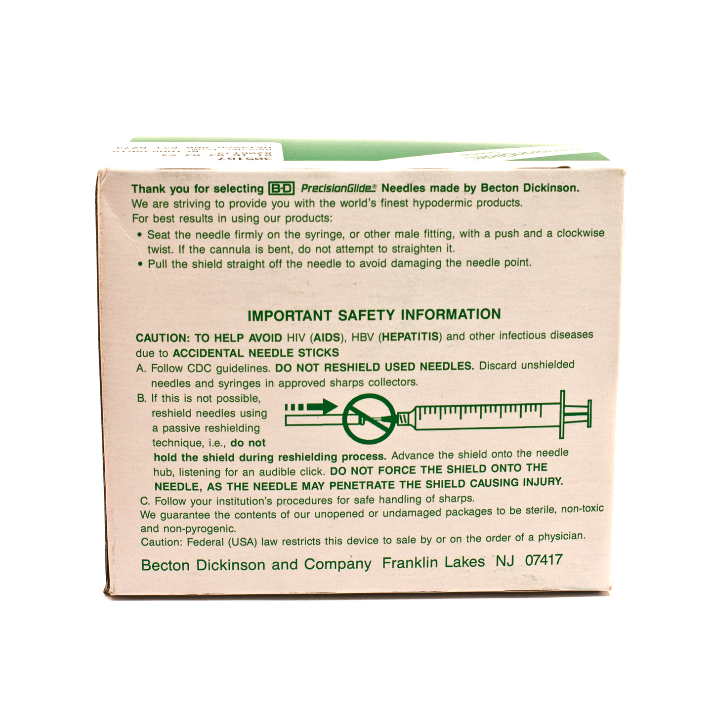 BD 305167 PrecisionGlide 21 G x 1 1/2 in. Needle