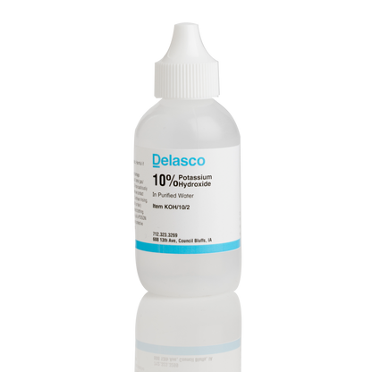 Delasco KOH/10/2 Potassium Hydroxide 10% in Water 2 oz