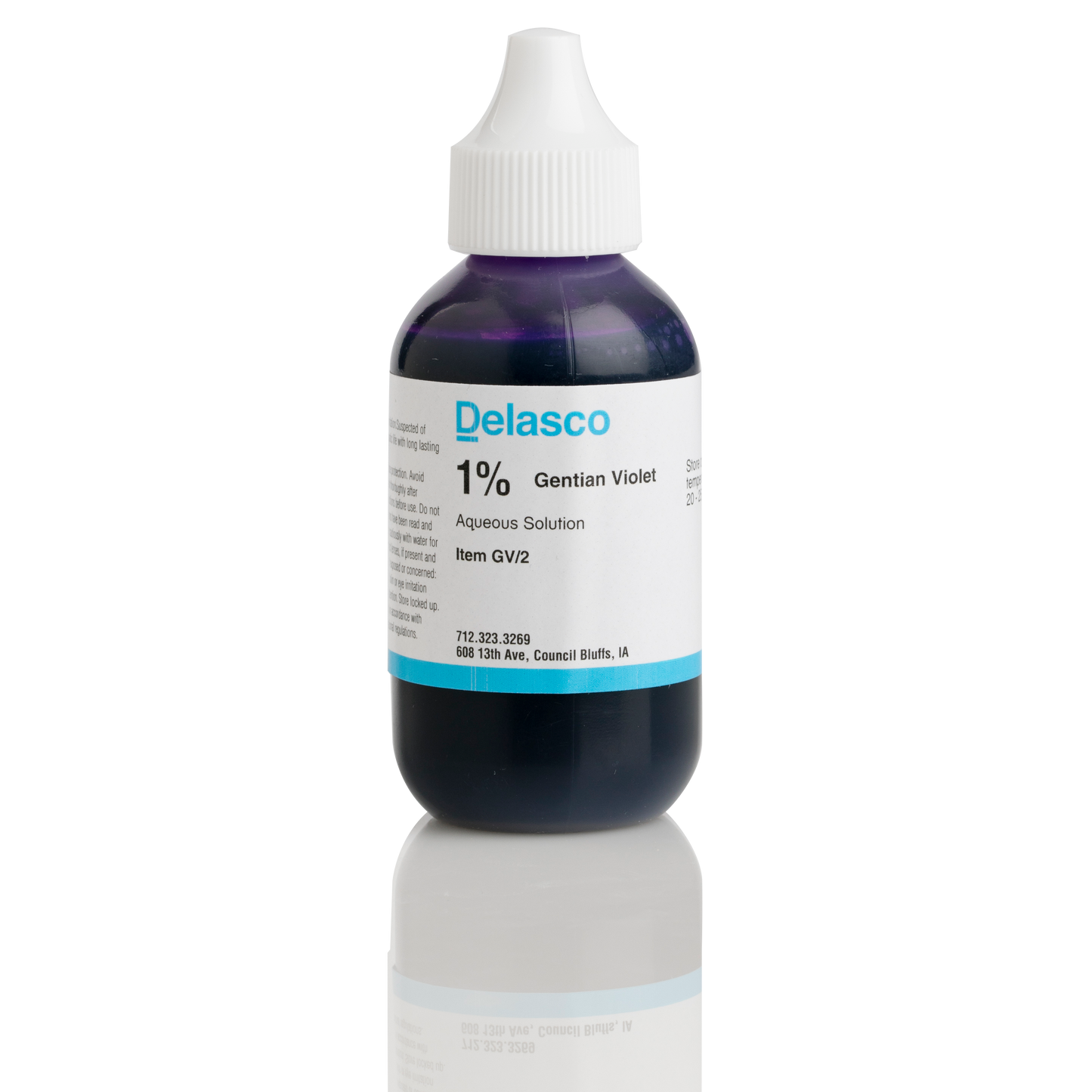 Delasco GV/2 Gentian Violet Solution 1% 2 oz