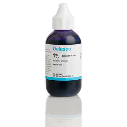 Delasco GV/2 Gentian Violet Solution 1% 2 oz
