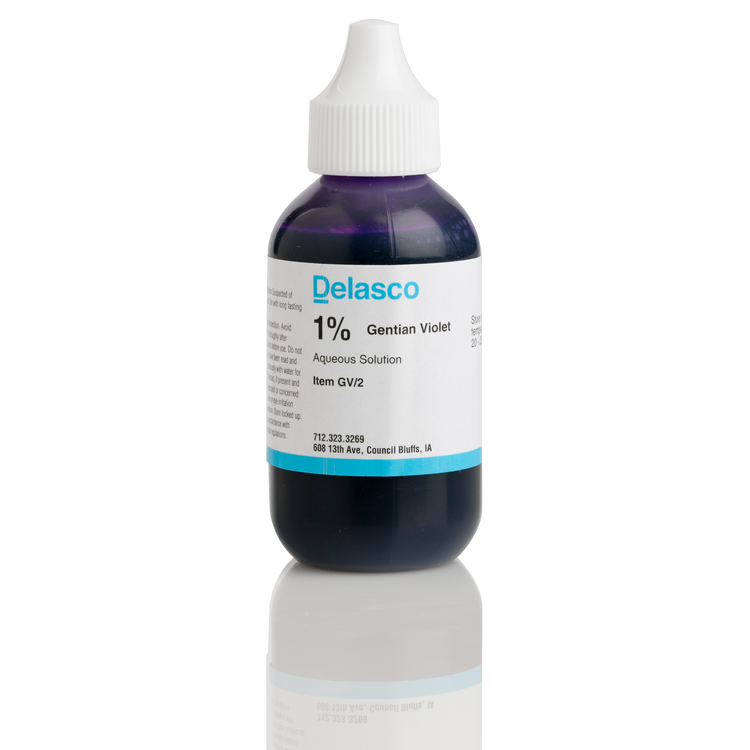 Delasco GV/2 Gentian Violet Solution 1% 2 oz
