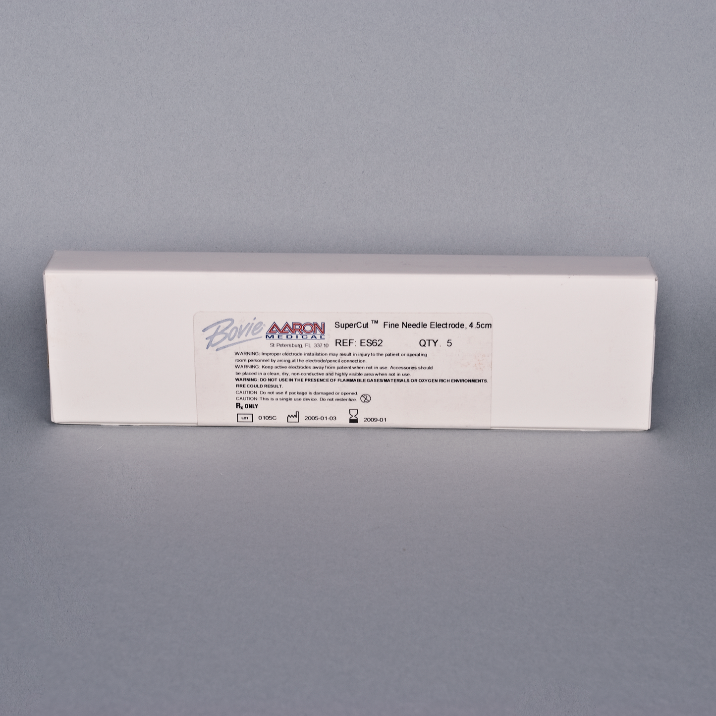 Bovie ES62 SuperCut Tungsten Disposable Needles, 4.5 cm, Box of 5