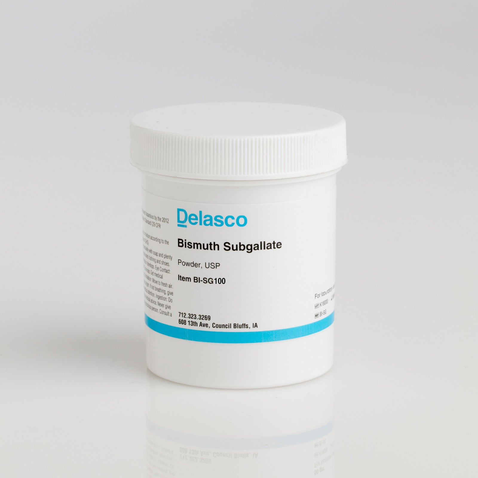Delasco BISG100 Bismuth Subgallate Powder USP Delasco