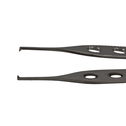Delasco FA-2F Adson Forceps 4.75 in Straight 1.5mm 1x2 Teeth, Fenestrated