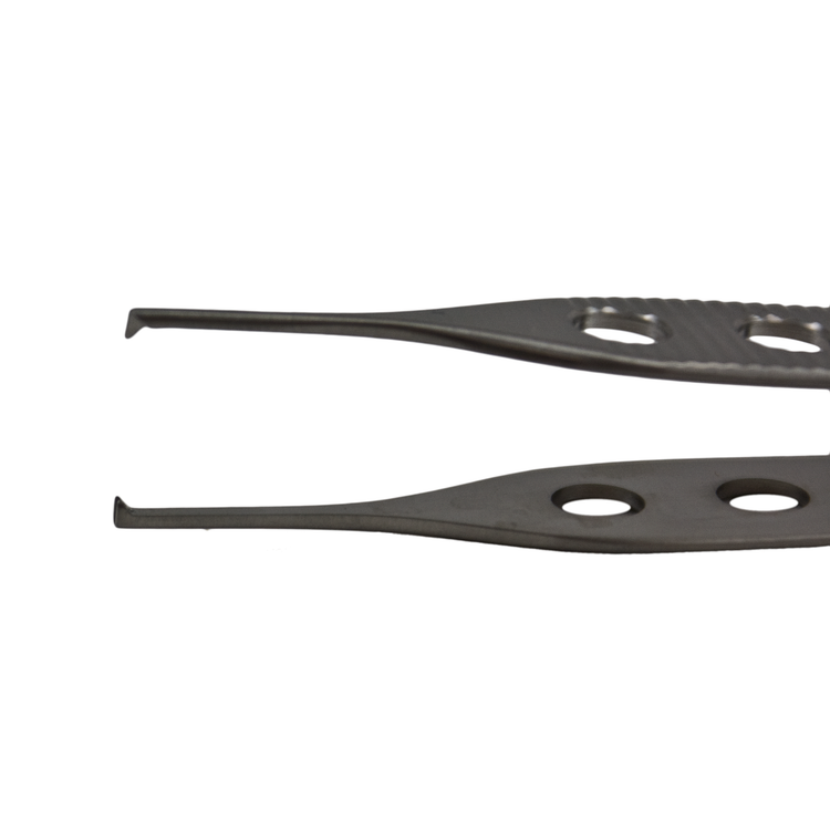 Delasco FA-2F Adson Forceps 4.75 in Straight 1.5mm 1x2 Teeth, Fenestrated