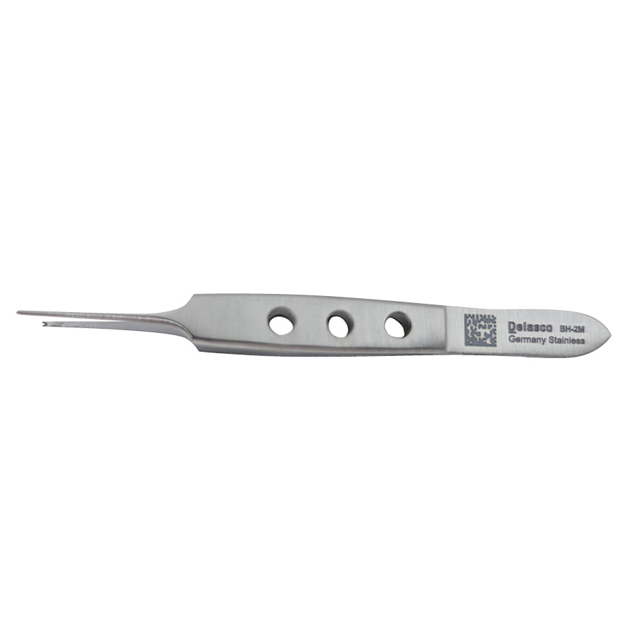 Delasco BH-2M Dextra Bishop Harmon Forceps, 3.375in, Straight, 0.8mm, 1x2 Teeth