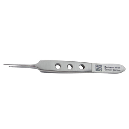 Delasco BH-2M Dextra Bishop Harmon Forceps, 3.375in, Straight, 0.8mm, 1x2 Teeth