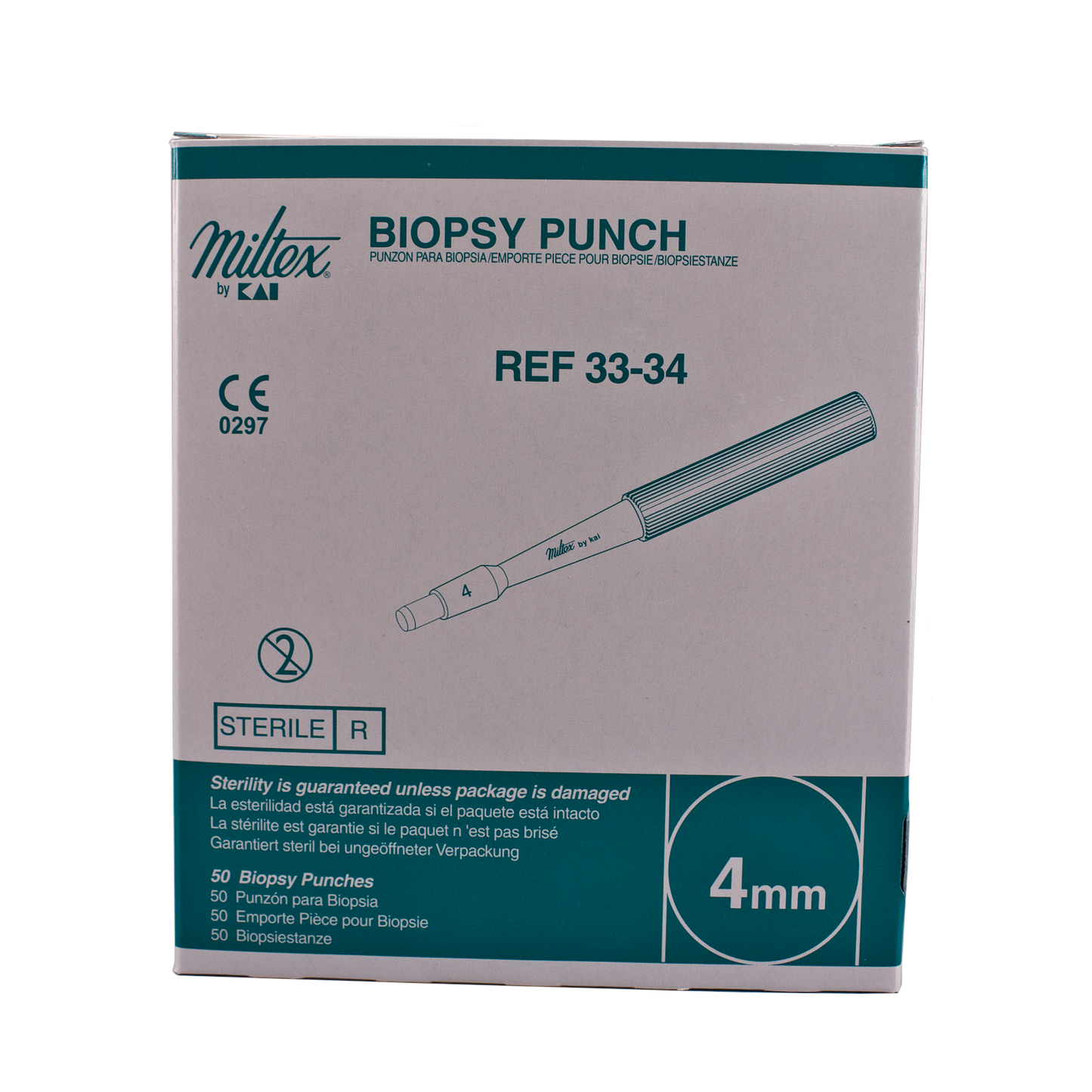 Miltex 33-34 Disposable Biopsy Punches, 4mm