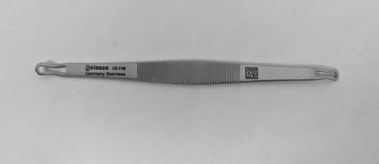 Delasco CE-11M Dextra Schamberg comedone extractor, regular, 2 pinched ends