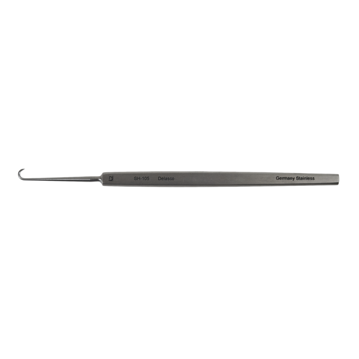 Delasco SH-105 O'Connor Skin Hook 4.75 in Straight Hook 3mm Dia. Single, Sharp