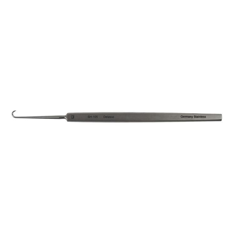 Delasco SH-105 O'Connor Skin Hook 4.75 in Straight Hook 3mm Dia. Single, Sharp