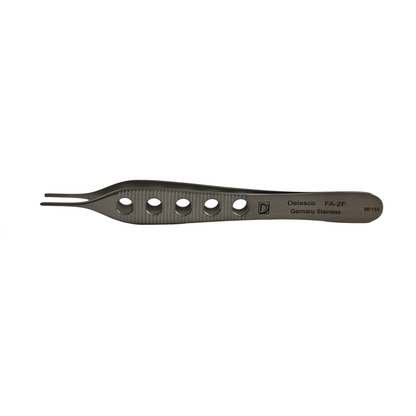 Delasco FA-2F Adson Forceps 4.75 in Straight 1.5mm 1x2 Teeth, Fenestrated