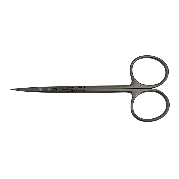 Delasco S-114 Iris Scissors 4 in Curved 20mm Sharp/Sharp