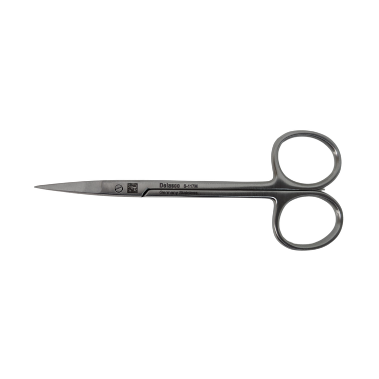 Delasco S-117M Dextra Iris Scissors 4 1/2" , Straight, Sharp/Sharp Tips