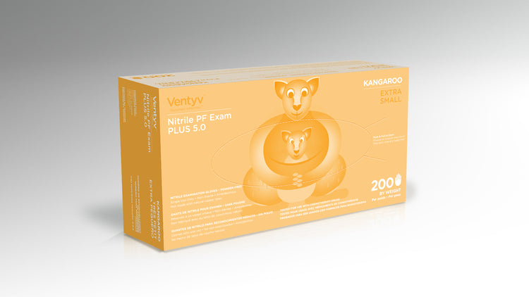 Ventyv 10333103 Blue Kangaroo Nitrile Gloves Box of 200, X-Small