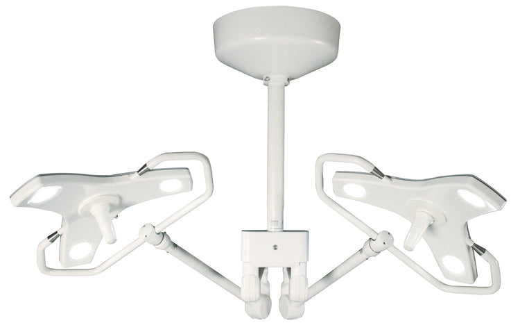 Burton Medical OPLEDDC Outpatient LED Exam Light, 110 Volt, Double Ceiling Mount