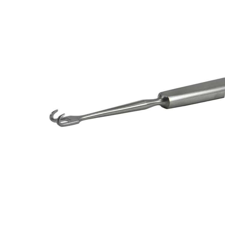 Delasco SH-641 Rollet Skin Hook 5 in Straight Hook 2.25mm Dia. X 2.75mm Wide 2 Prong, Sharp