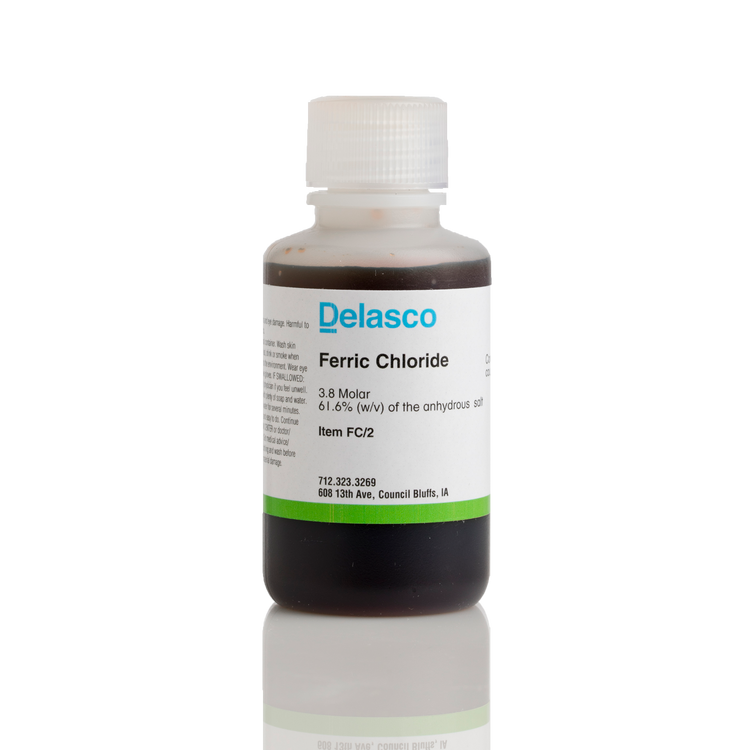 Delasco FC/2 Ferric Chloride 3.8 Molar 2 oz