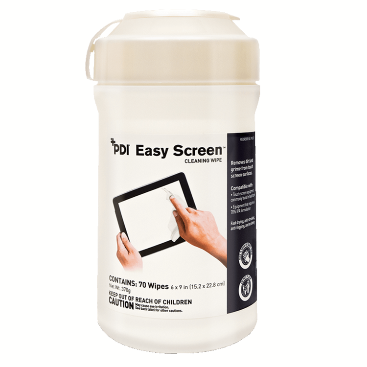 PDI P03672 Easy Screen Cleaning Wipe, 70 Wipes per Canister