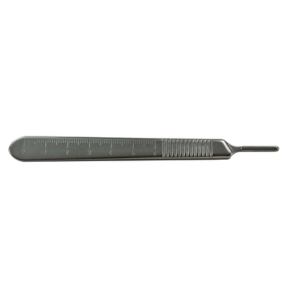 Knife Handle 4.75", No. 3, fits surgical blade #'s 10 thru 15C, w/mm and cm Graduations, by Miltex