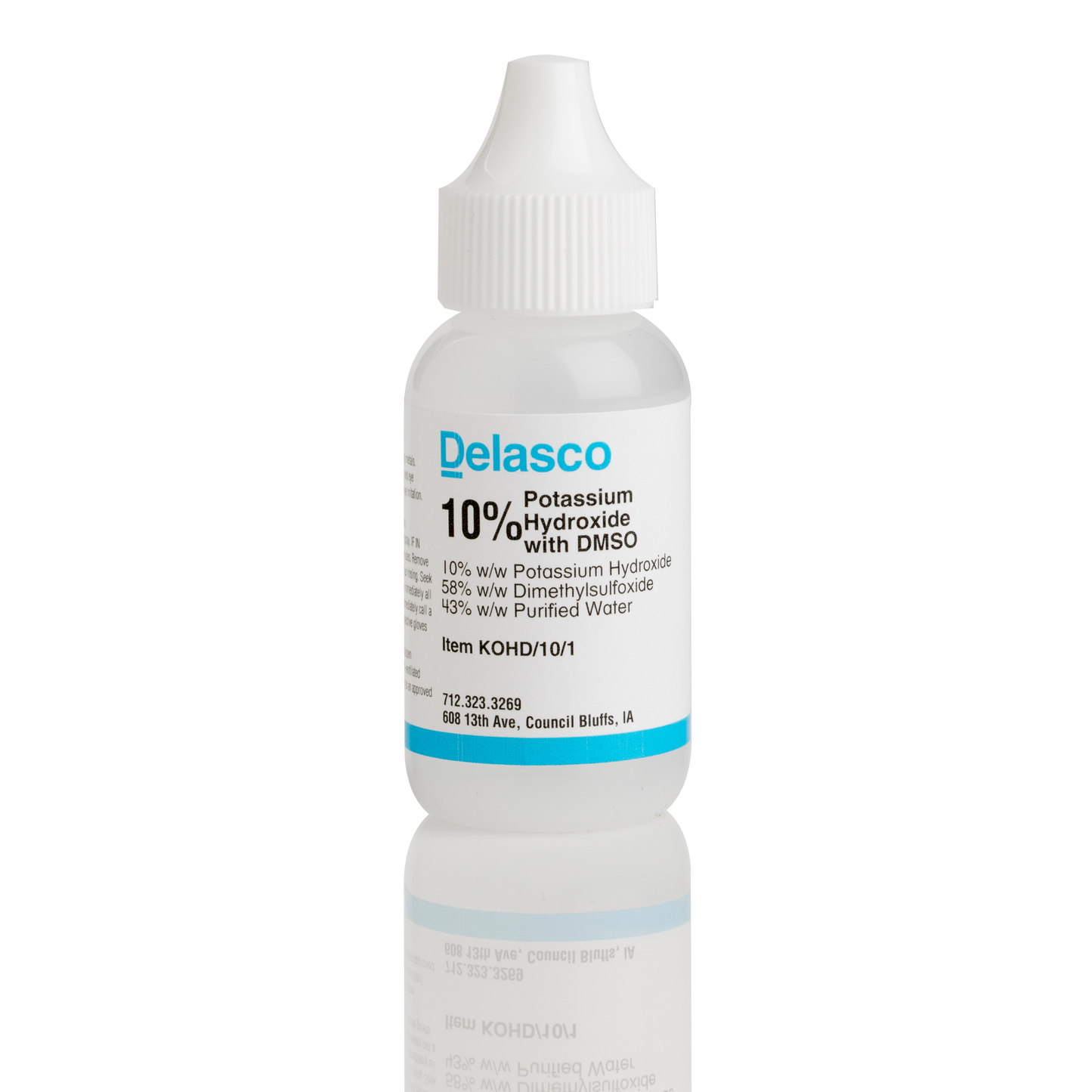 Delasco KOHD/10/1 Potassium Hydroxide 10% with DMSO 1 oz