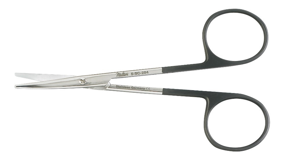 Miltex Metzenbaum Supercut Scissors, 4.5 in, Curved, Delicate, One Serrated Blade