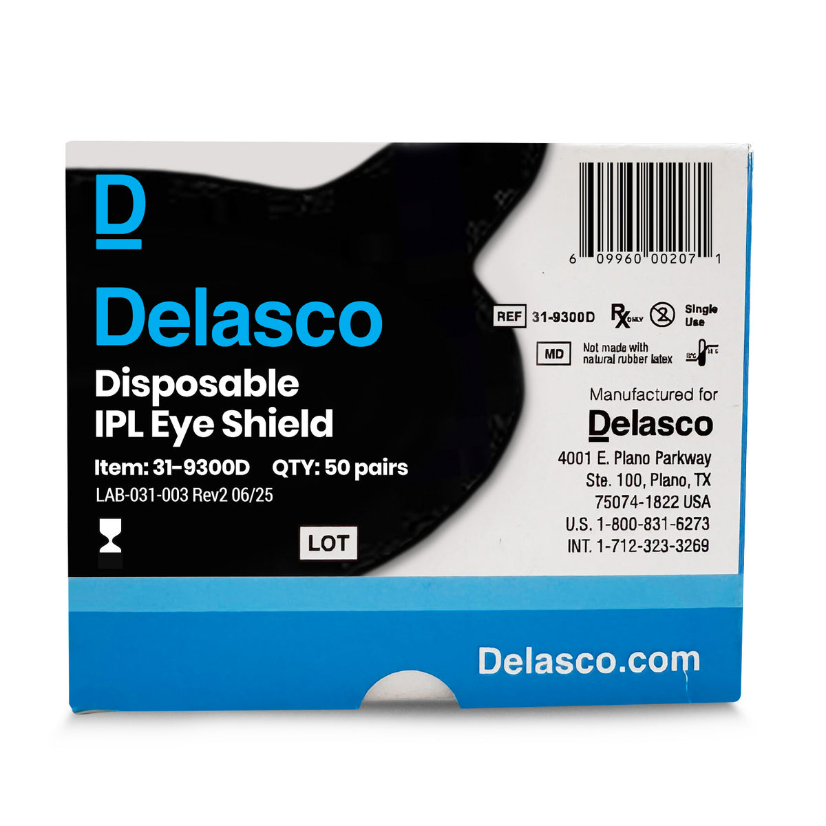 Ipl Shields Delasco Black IPL Eye Shields - FDA Class 1 Eye Protection for IPL and ...