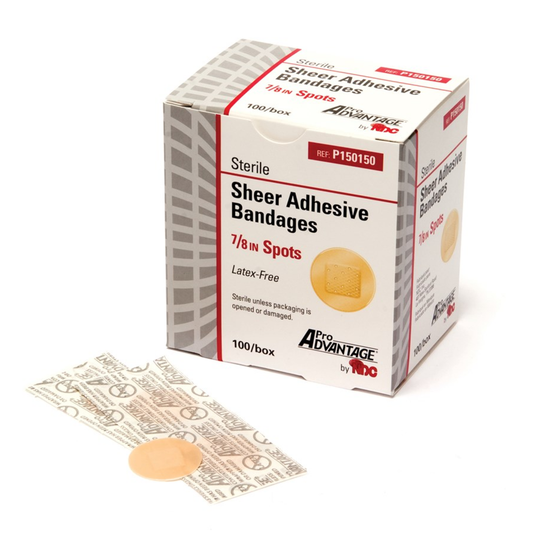 Pro Advantage P150150 Sheer Adhesive Spots, 7/8" diameter, Box of 100
