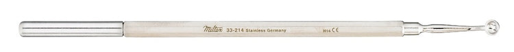 Miltex 33-214 Hallack Comedone Extractor, 6 in, w/Cap and Curved Lancet