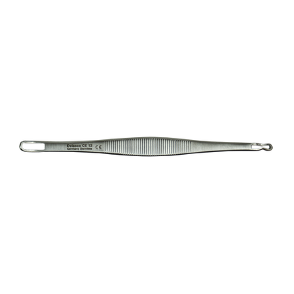 Delasco CE-12 Schamberg comedone extractor, regular, 1 pinched end, 1 squared end