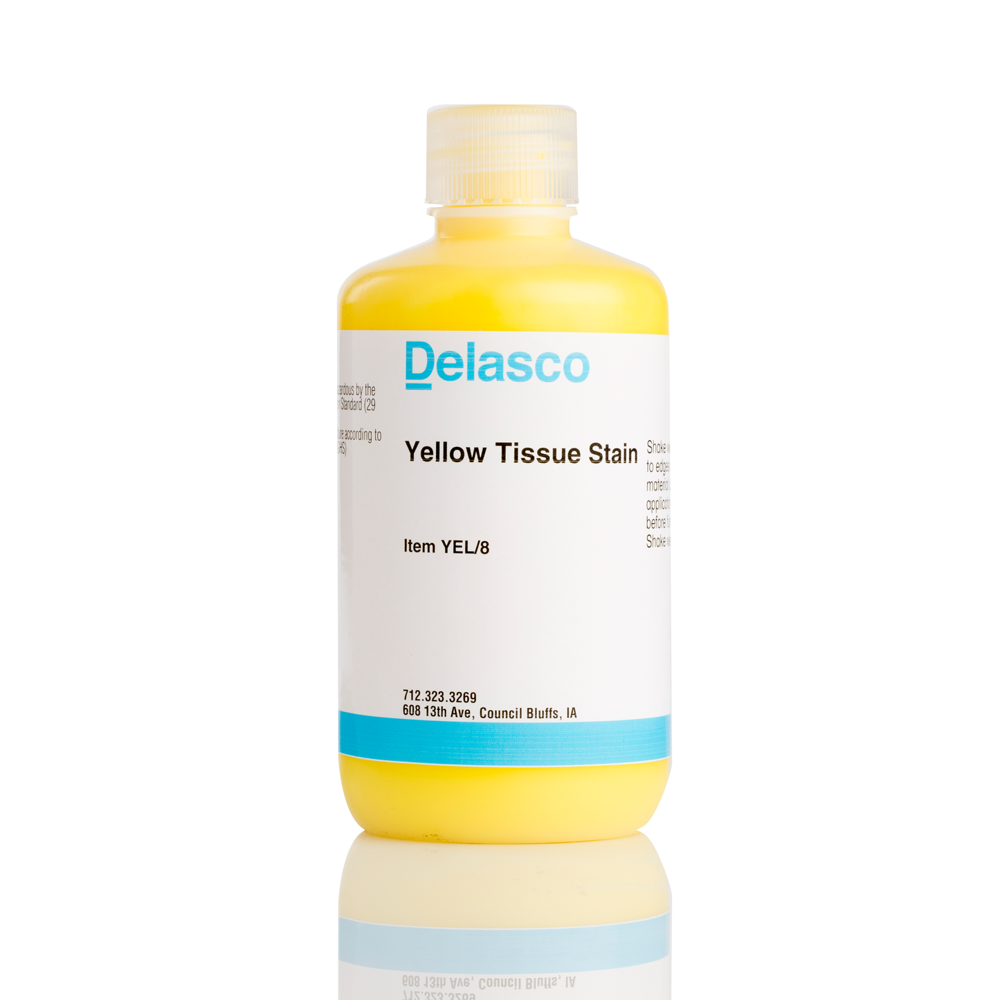 Delasco YEL/8 Yellow Tissue Stain, 8 oz