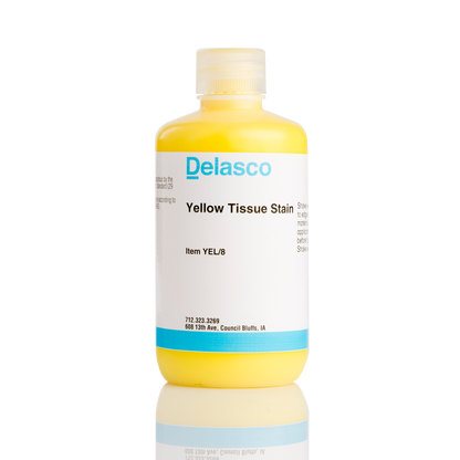 Delasco YEL/8 Yellow Tissue Stain, 8 oz